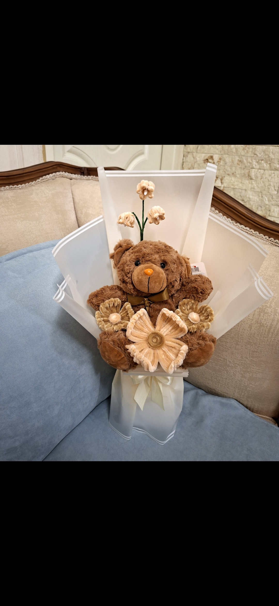 دسته گل خرس قهوه ای کد ۰۰۳