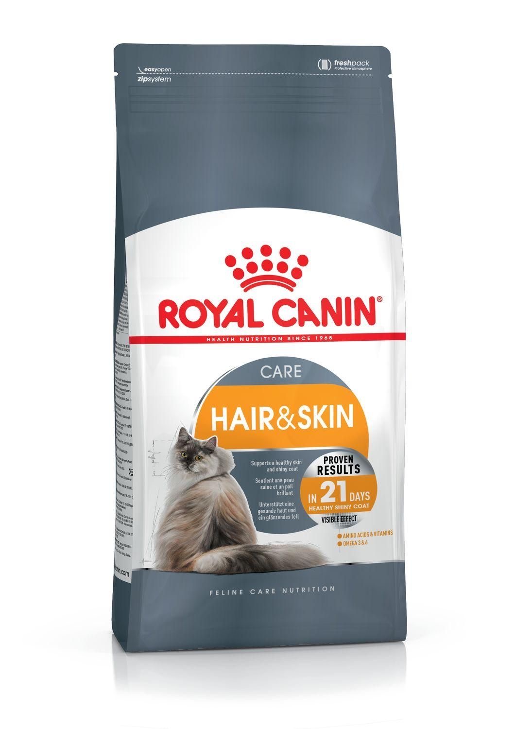 غذای خشک گربه رویال کنین هیر اند اسکین Royal Canin Hair and skin
