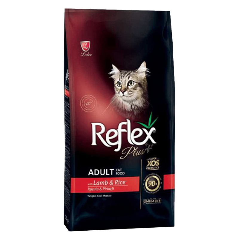 غذای خشک گربه رفلکس با طعم بره و برنج Reflex adult lamb & rice